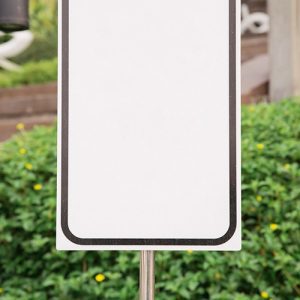 Horizontal Shot Of Blank Commercial Real Estate Sign