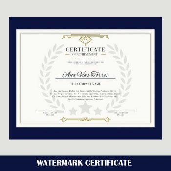 WATERMARK CERTIFICATE